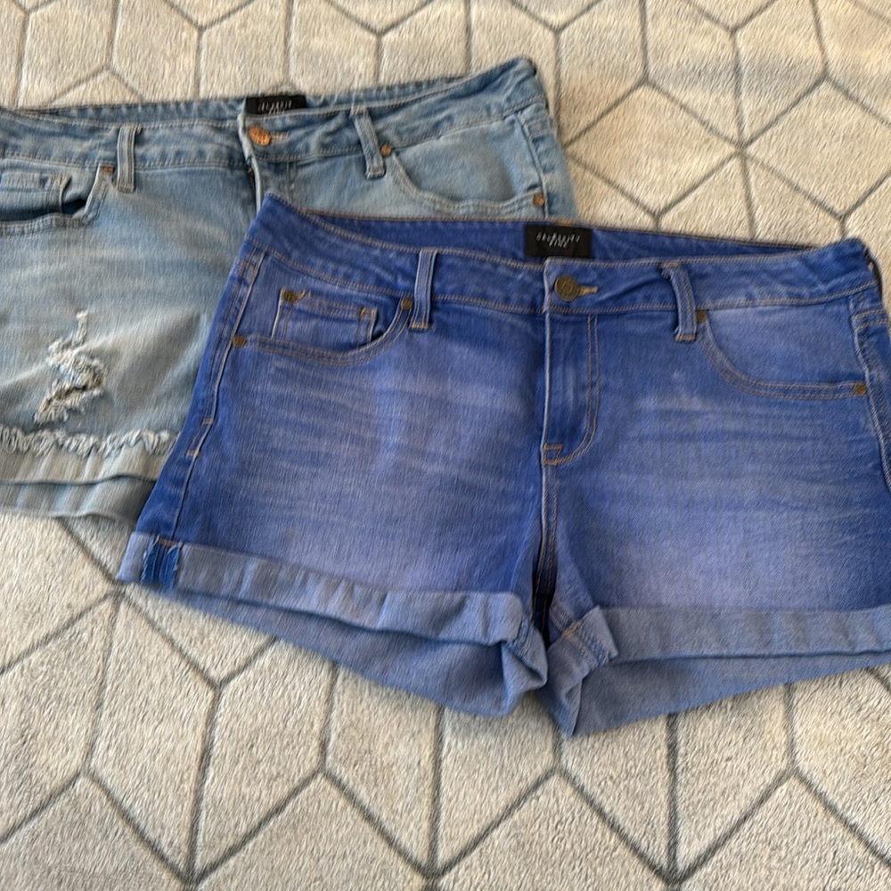 2 Pair Celebrity Pink Denim Shorts - Size 11